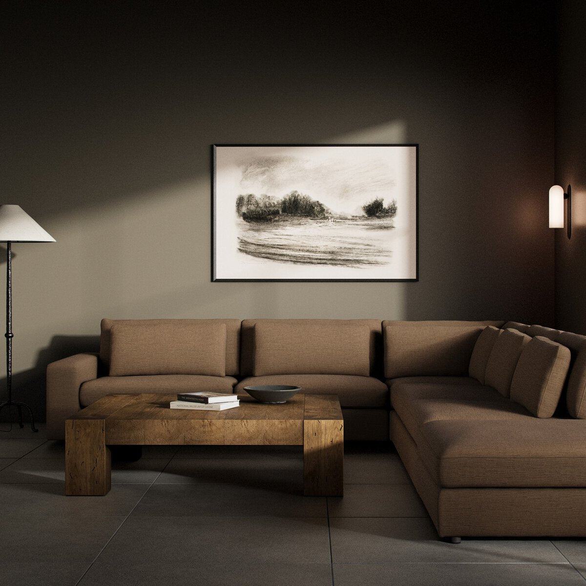 Bloor 5-Piece Sectional - Crypton Nomad Mushroom - Laf Sofa W/ Ottoman - 106157-019_4