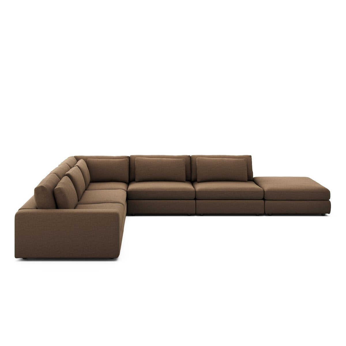 Bloor 5-Piece Sectional - Crypton Nomad Mushroom - Laf Sofa W/ Ottoman - 106157-019_1