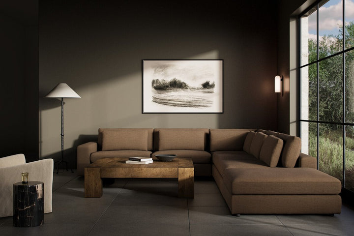 Bloor 5-Piece Sectional - Crypton Nomad Mushroom - Laf Sofa W/ Ottoman - 106157-019_3