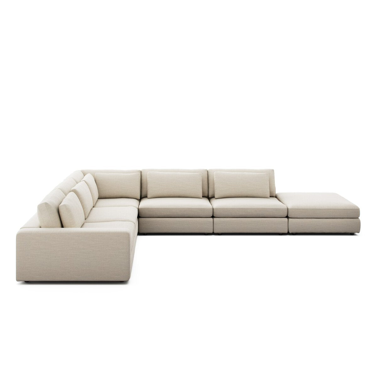 Bloor 5-Piece Sectional - Savoy Parchment - Laf Sofa W/ Ottoman - 106157-023_1