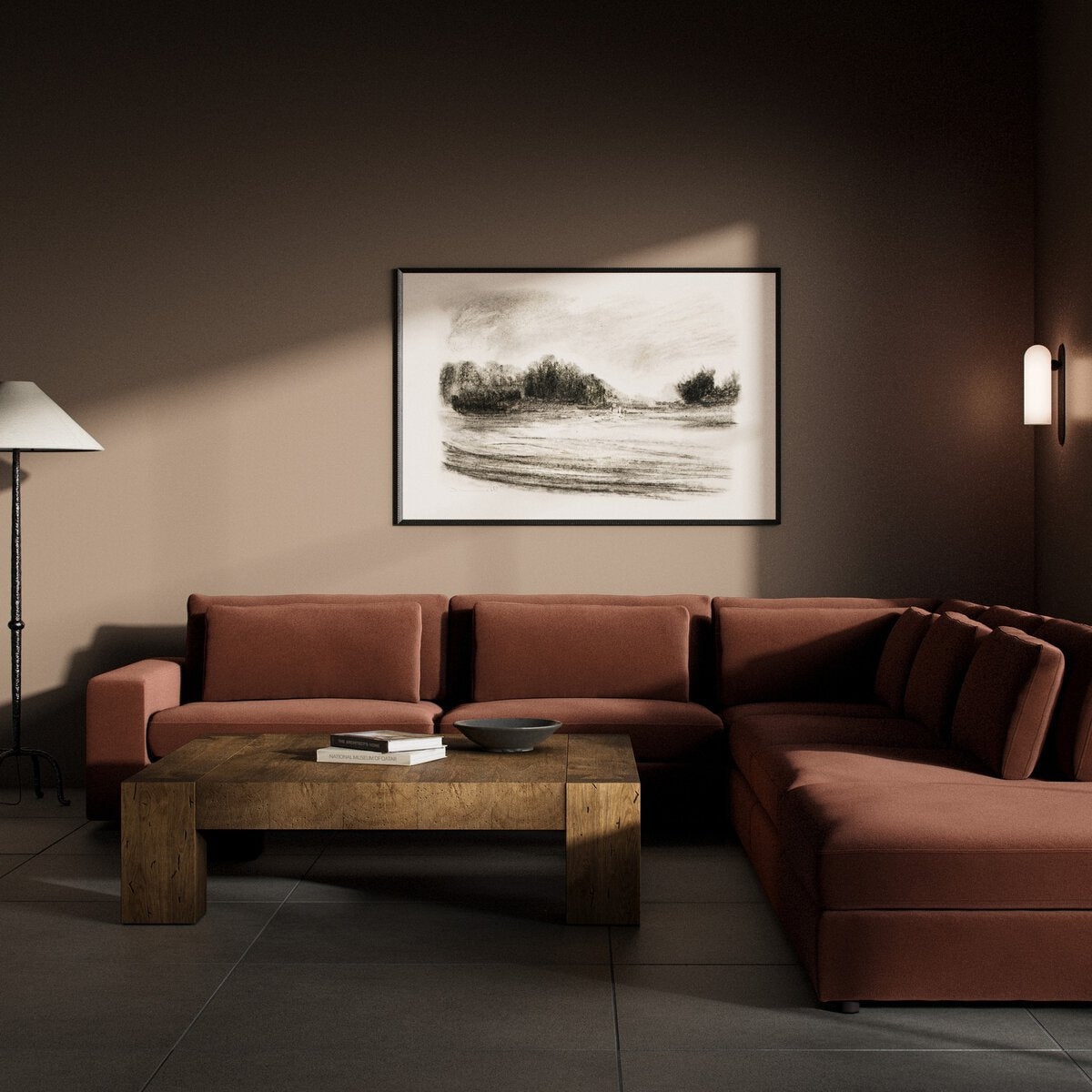 Bloor 5-Piece Sectional - Surrey Auburn - Laf Sofa W/ Ottoman - 106157-024_4