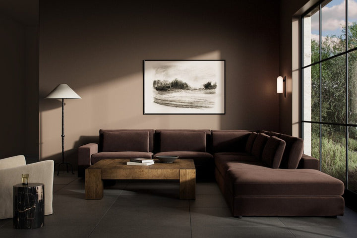 Bloor 5-Piece Sectional - Surrey Cocoa - Laf Sofa W/ Ottoman - 106157-025_3