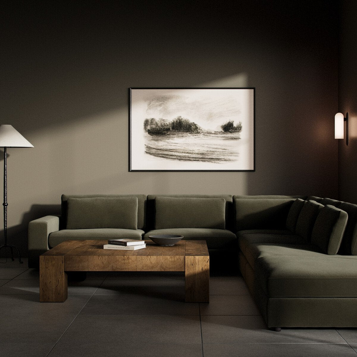 Bloor 5-Piece Sectional - Surrey Olive - Laf Sofa W/ Ottoman - 106157-026_4