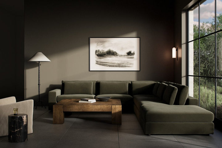 Bloor 5-Piece Sectional - Surrey Olive - Laf Sofa W/ Ottoman - 106157-026_3