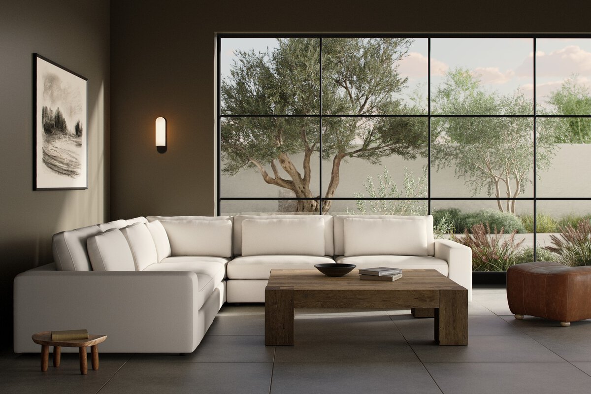 Bloor 5-Piece Sectional - Crypton Nomad Marshmallow - 5-Piece Sectional - 106171-020_3