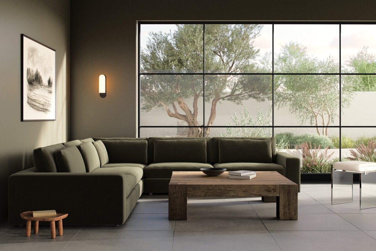 Bloor 5-Piece Sectional - Surrey Olive - 5-Piece Sectional - 106171-028_3