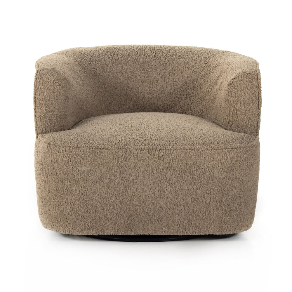 Mila Swivel Chair - Sheepskin Camel - 107195-014_1