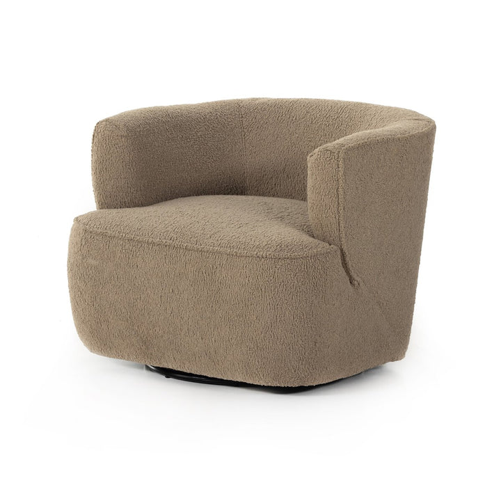 Mila Swivel Chair - Sheepskin Camel - 107195-014_2