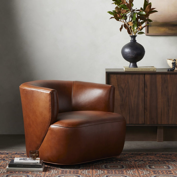 Mila Swivel Chair - Riviera Cognac - 107195-018_4