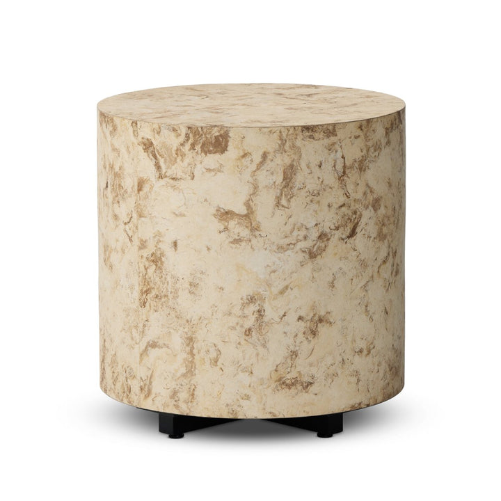 Hudson Round End Table - Bark Paper - 107578-005_1