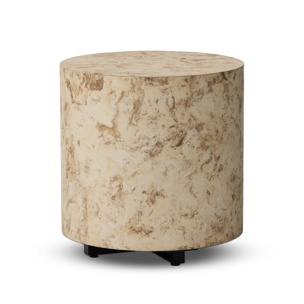 Hudson Round End Table - Bark Paper - 107578-005_2