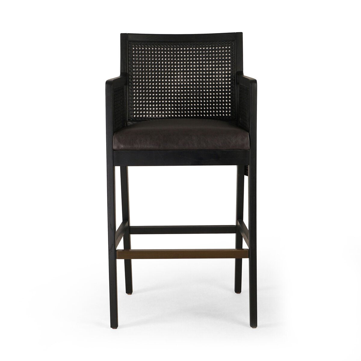 Antonia Cane Bar + Counter Stool - Sonoma Black - Counter - Brushed Ebony - 109035-021_1