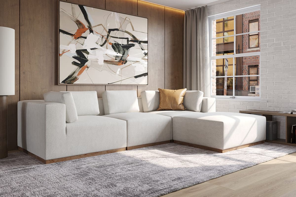 Emerson 3-pc Modular Sofa W/Ottoman