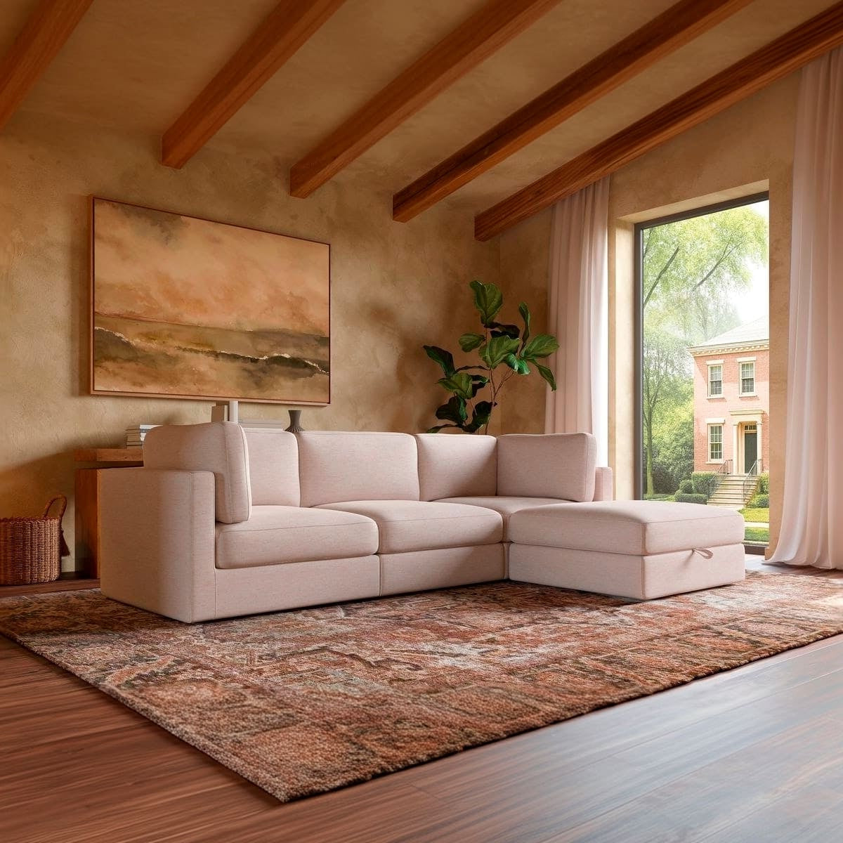 Haven 3-pc Modular Sofa W/Ottoman
