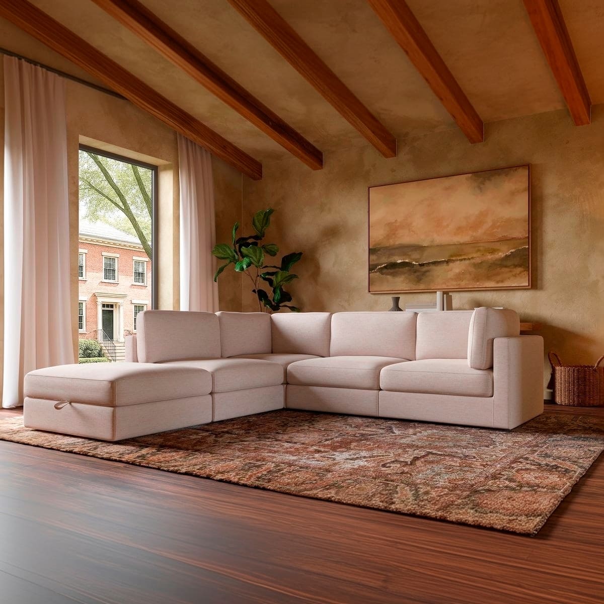 Haven 4-pc Modular Sofa W/Ottoman