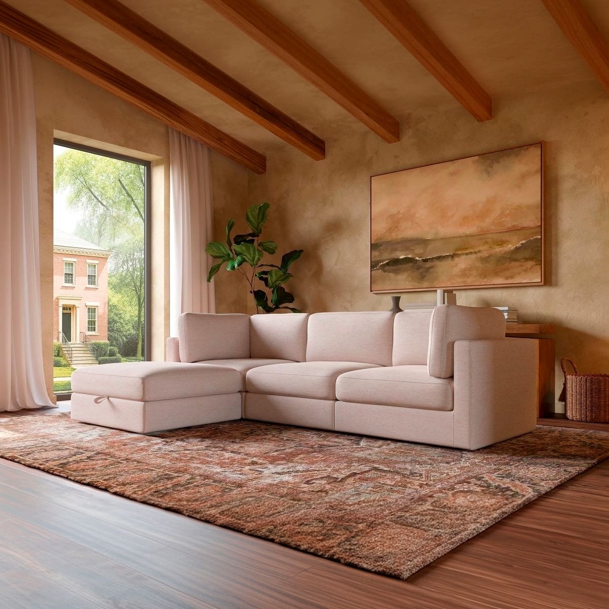 Haven 3-pc Modular Sofa W/Ottoman