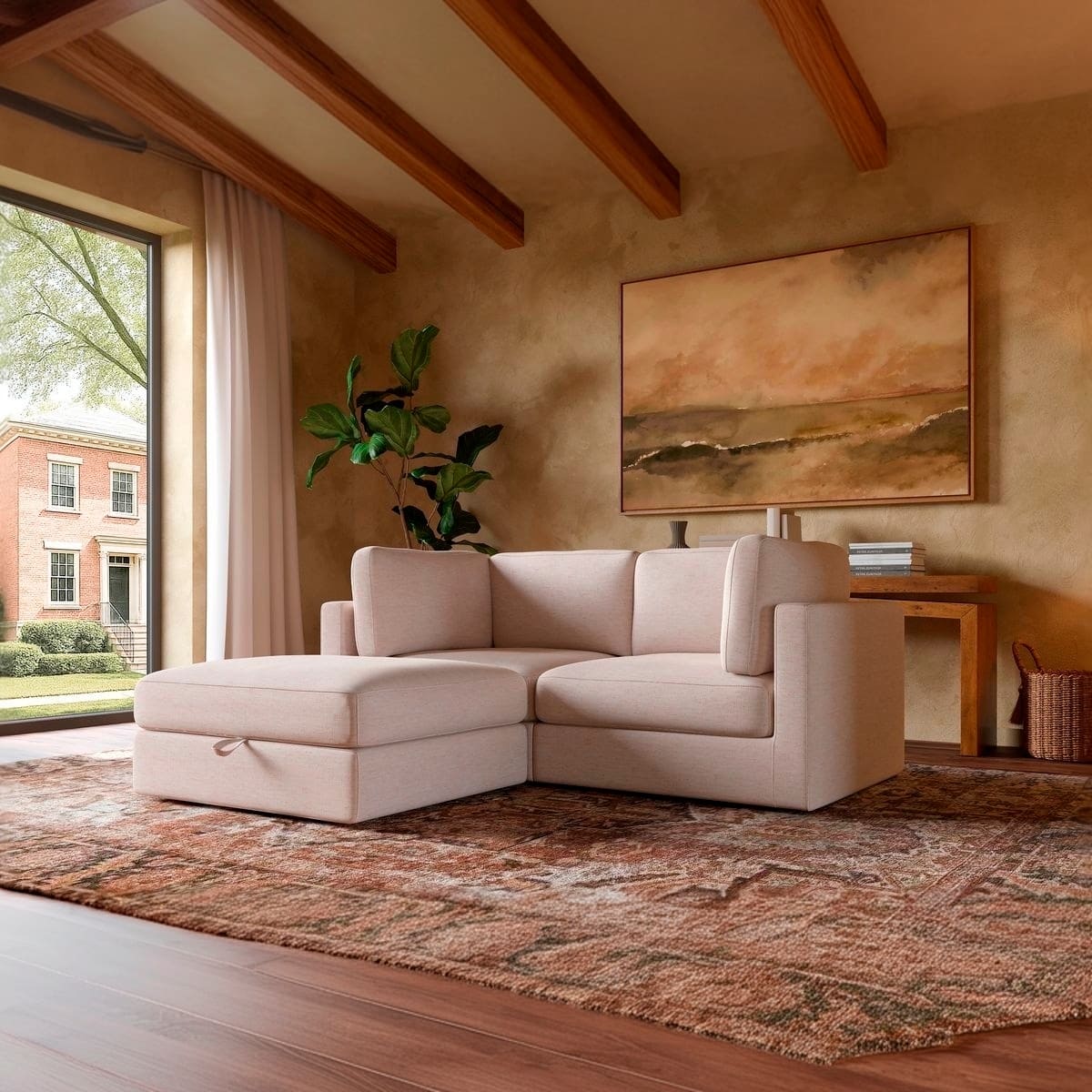 Haven 2-pc Modular Sofa W/Ottoman