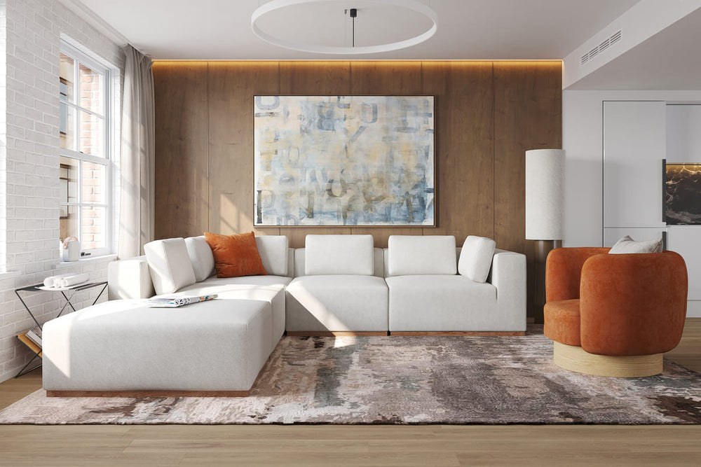 Emerson 4-pc Modular Sofa W/Ottoman