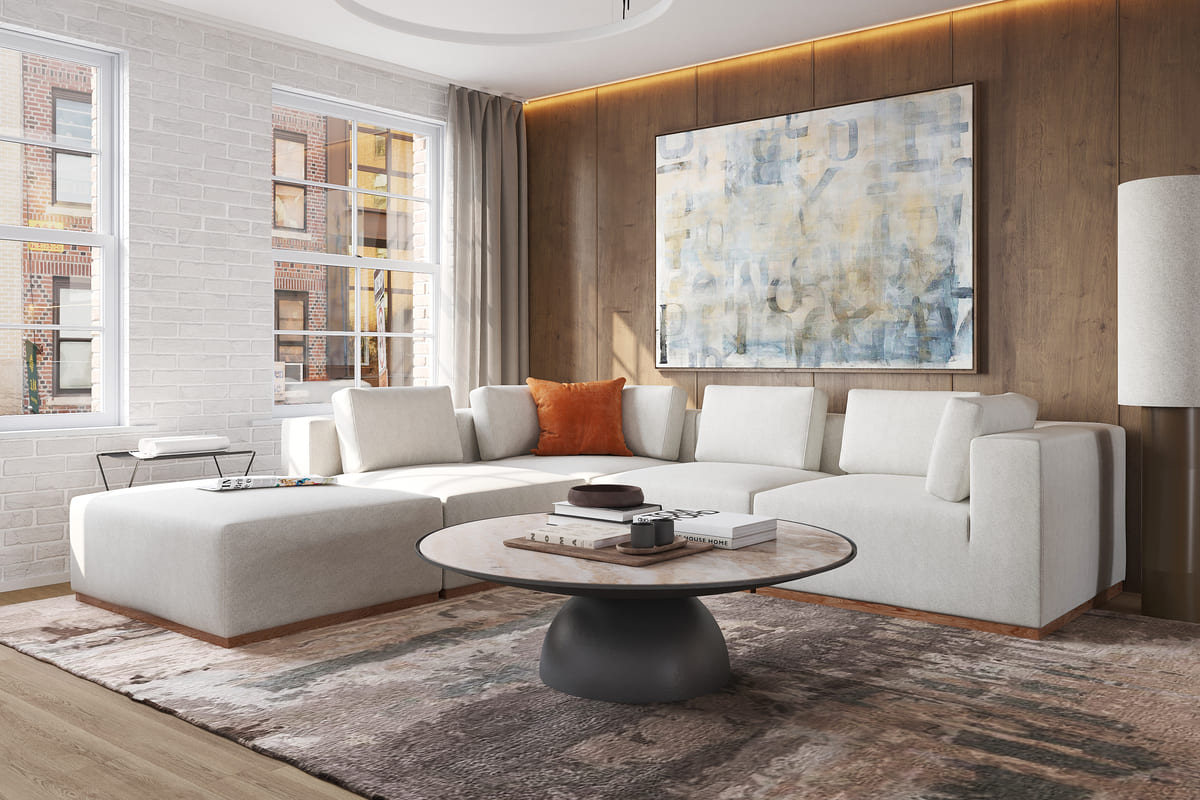 Emerson 4-pc Modular Sofa W/Ottoman