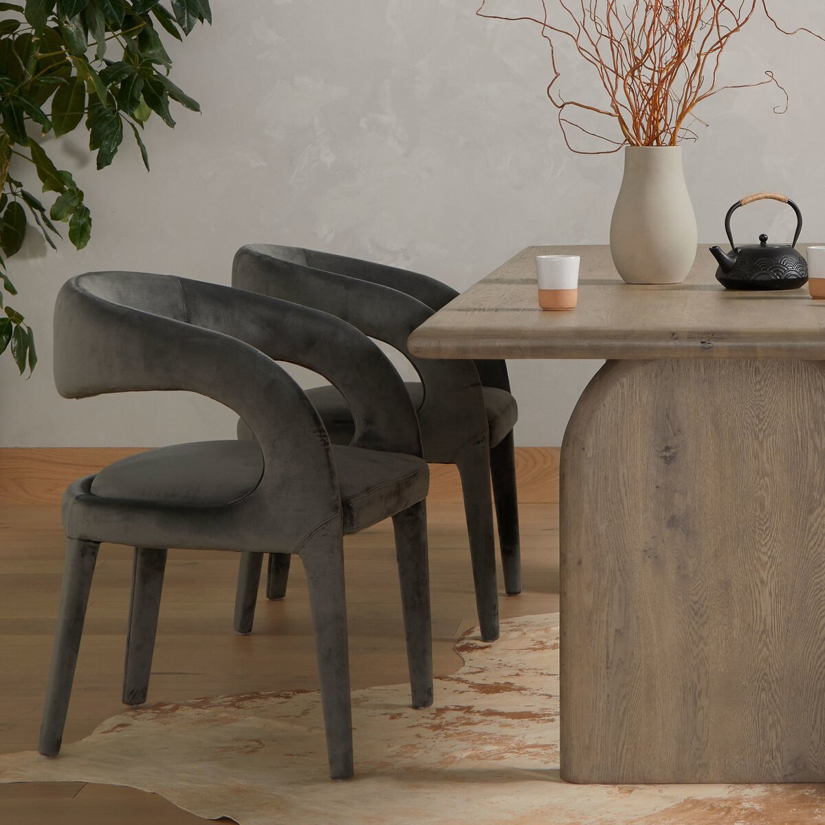 Hawkins Dining Chair - Charcoal Velvet - 223320-002_4