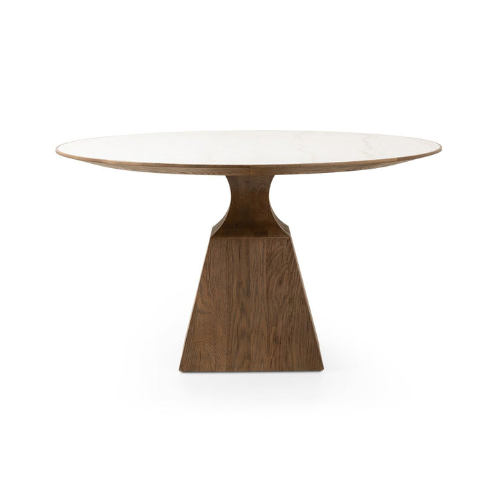 Sargon Dining Table - Honed White Marble - 223383-007_1