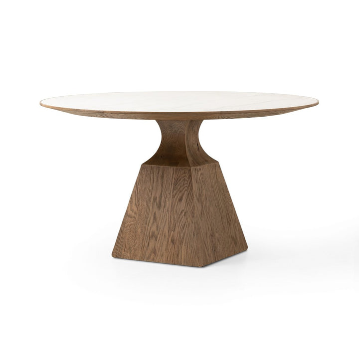 Sargon Dining Table - Honed White Marble - 223383-007_2