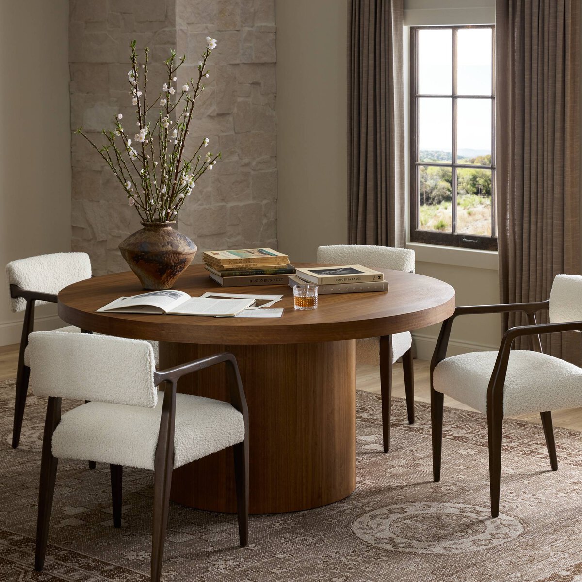 Hudson Round Dining Table - Natural Yukas - 224372-003_4