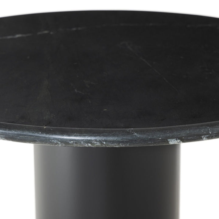 Belle Round Dining Table - 38" - Black Marble - 224424-003_4