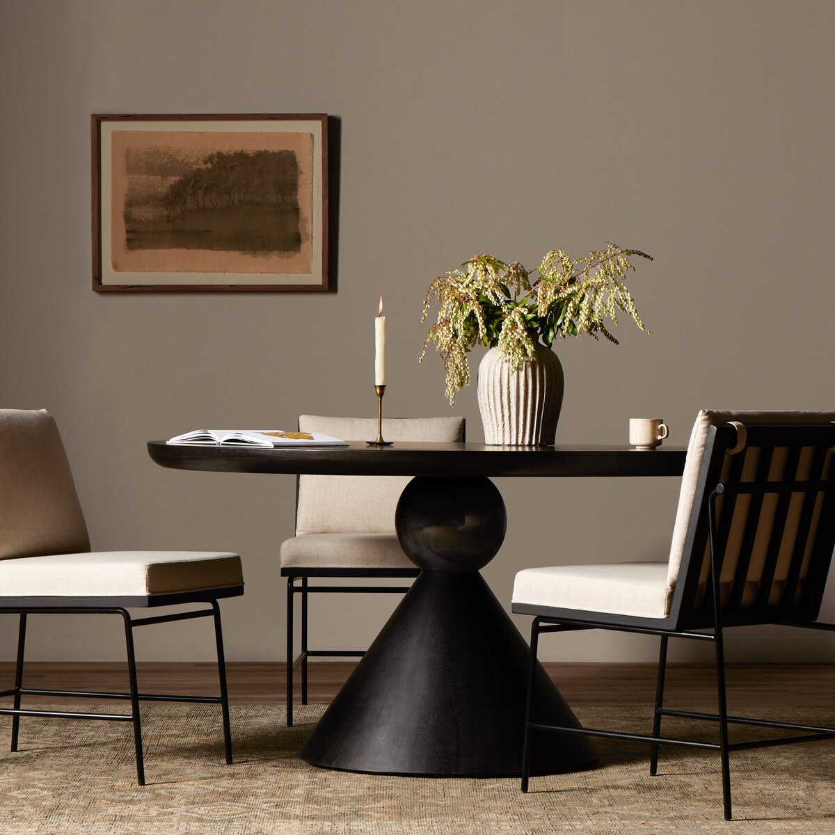Bibianna Dining Table - Worn Black Marble - 224556-003_4