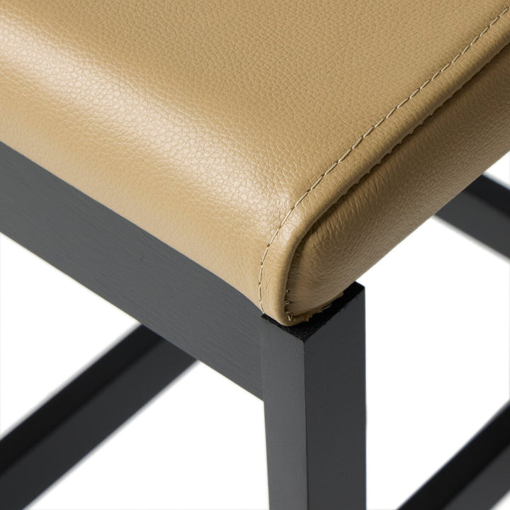 Tex Bar + Counter Stool - Natural Leather - Bar Stool - Black Rosa Morada - 225104-005_7