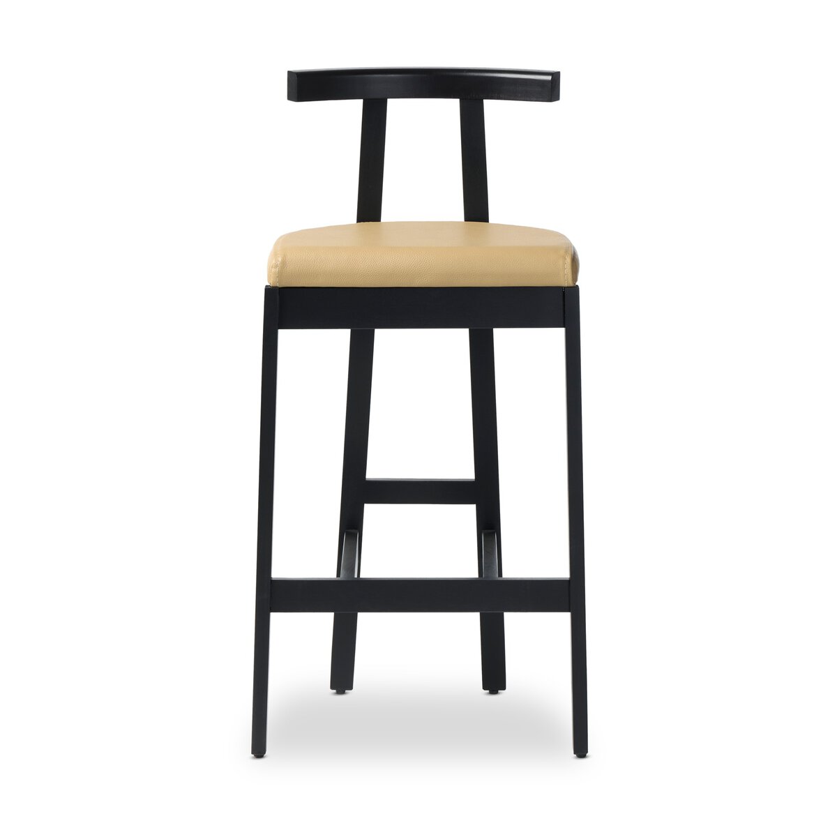 Tex Bar + Counter Stool - Natural Leather - Bar Stool - Black Rosa Morada - 225104-005_1