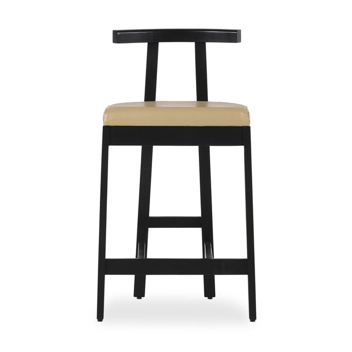 Tex Bar + Counter Stool - Natural Leather - Counter Stool - Black Rosa Morada - 225104-006_1