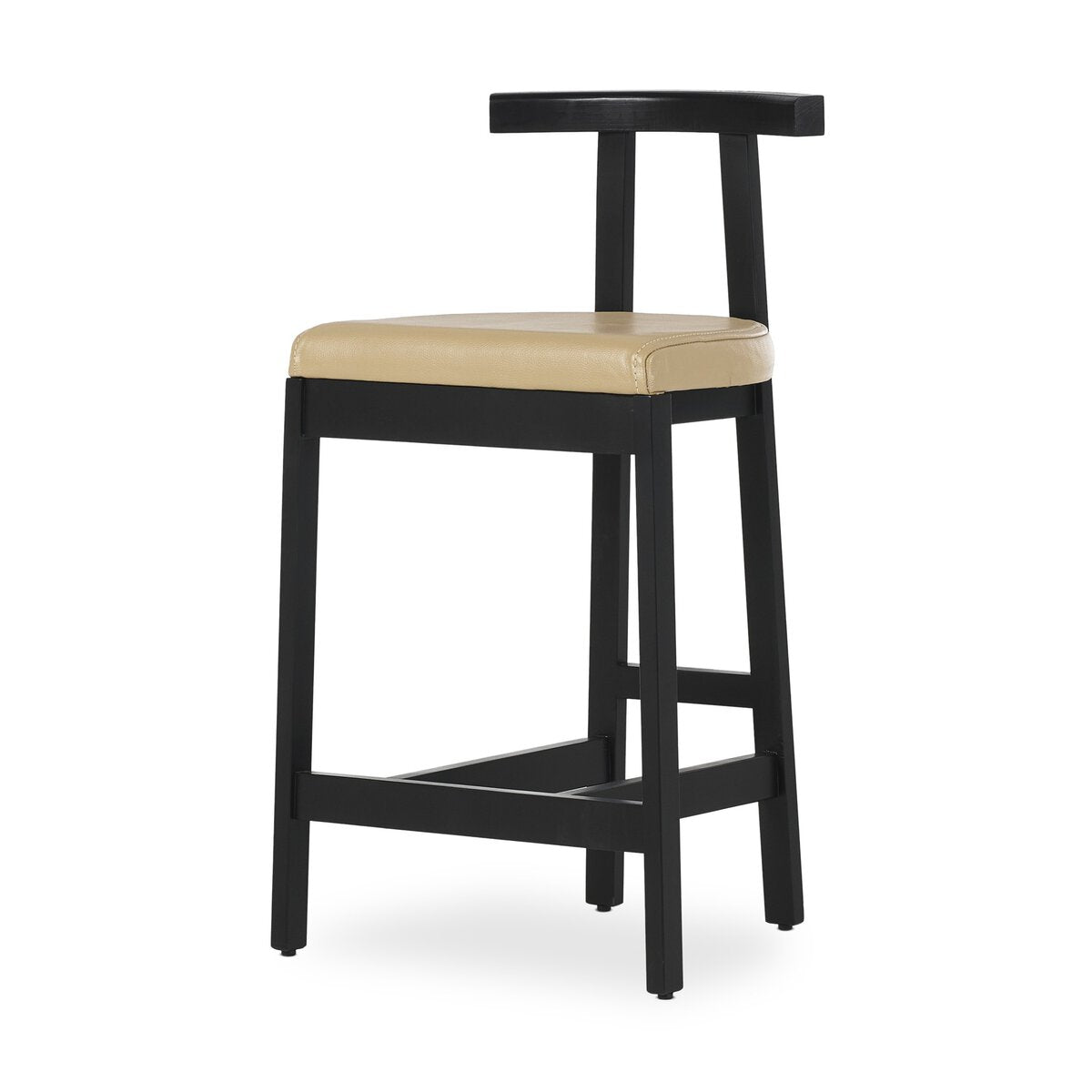 Tex Bar + Counter Stool - Natural Leather - Counter Stool - Black Rosa Morada - 225104-006_2