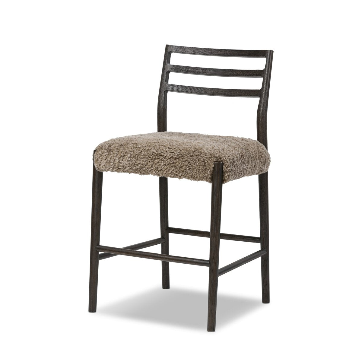 Glenmore Bar + Counter Stool - Taupe Shearling - Counter - Light Carbon - 226032-035_2