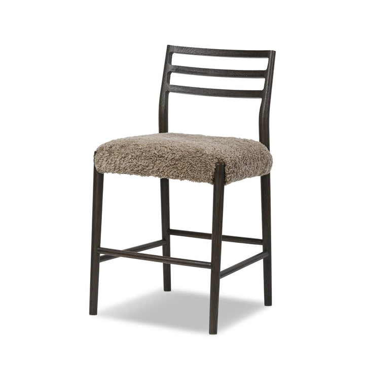 Glenmore Bar + Counter Stool - Taupe Shearling - Counter - Light Carbon - 226032-035_2