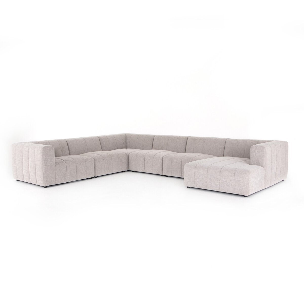 Langham Channeled 6-Piece Sectional - Right Chaise - Napa Sandstone - 227473-002_2
