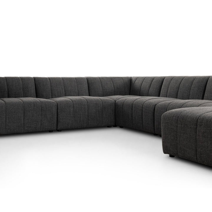 Langham Channeled 6-Piece Sectional - Right Chaise - Saxon Charcoal - 227473-005_6