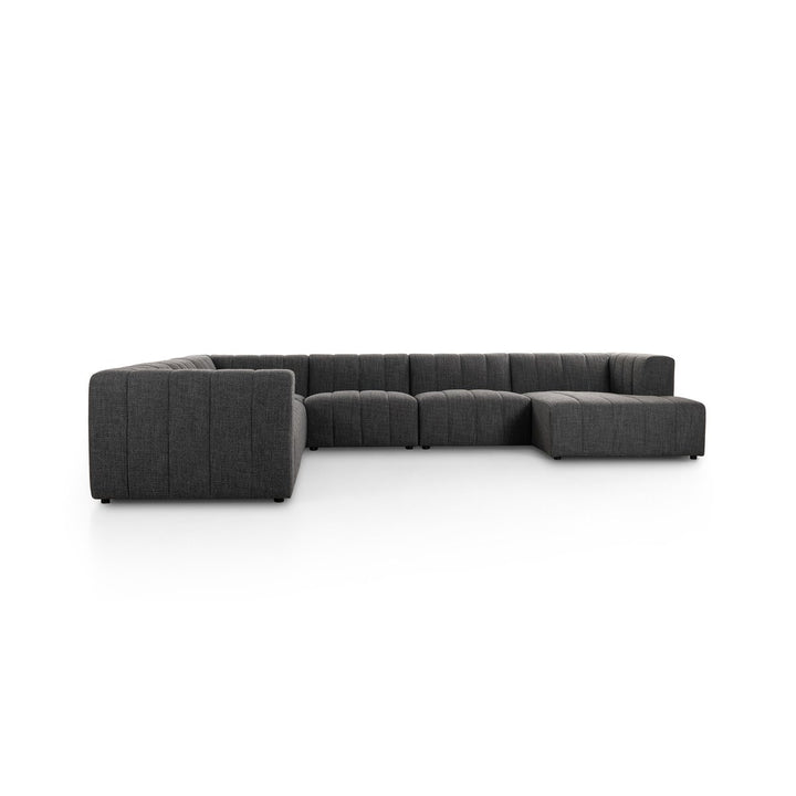 Langham Channeled 6-Piece Sectional - Right Chaise - Saxon Charcoal - 227473-005_1