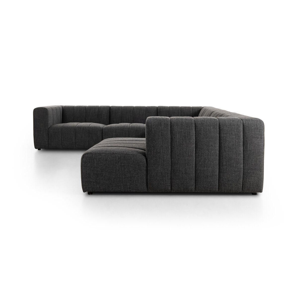 Langham Channeled 6-Piece Sectional - Right Chaise - Saxon Charcoal - 227473-005_3