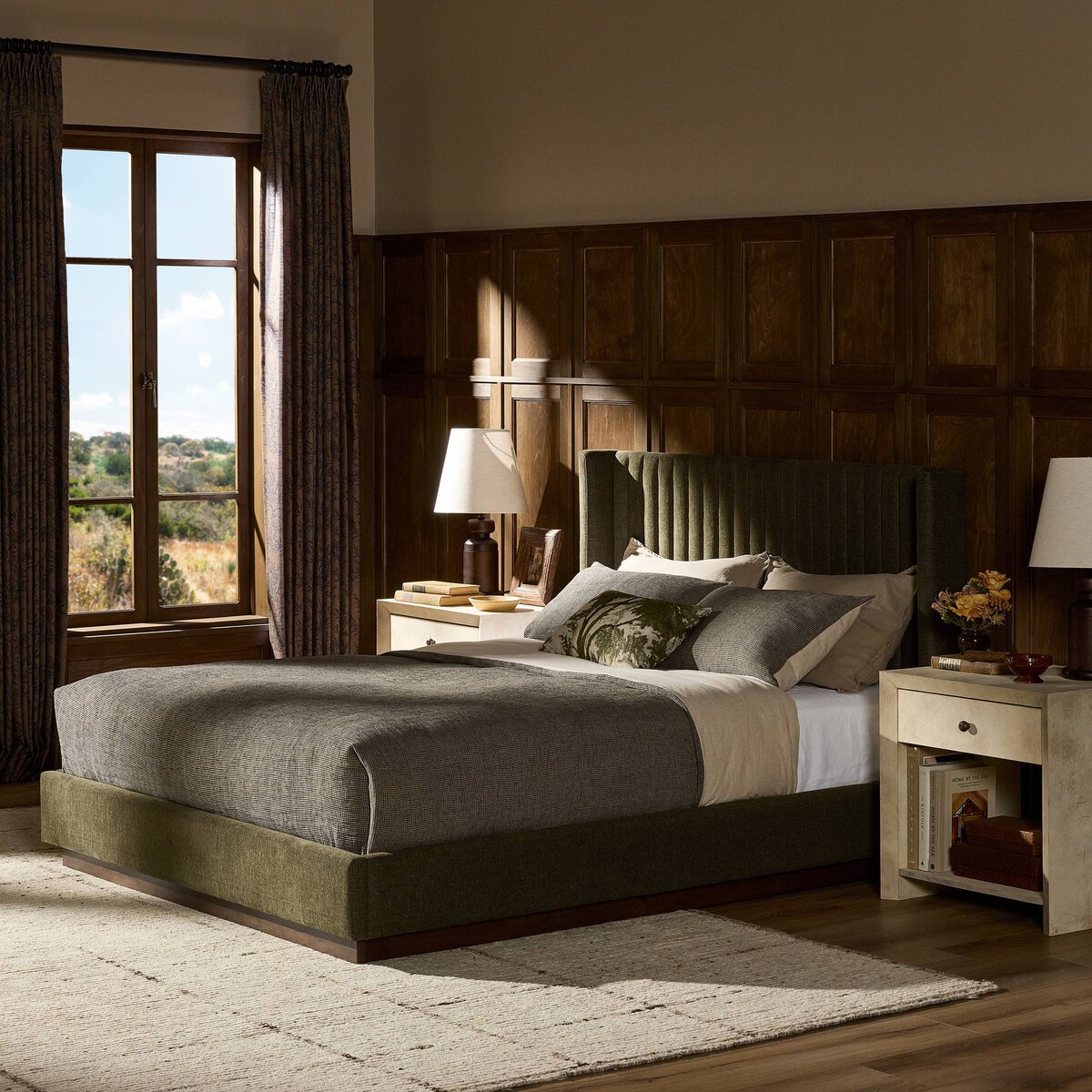 Montgomery Bed - Sutton Olive - Queen - 227776-009_4