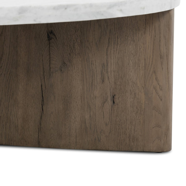 Toli Coffee Table - Italian White Marble - Rustic Grey Veneer - 228121-002_6