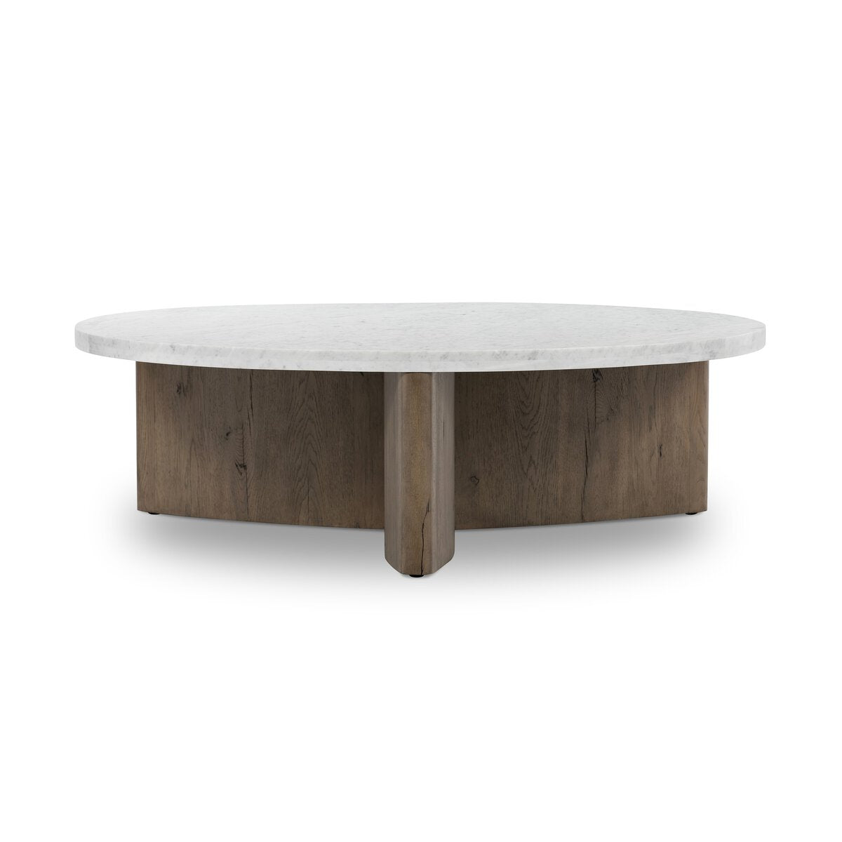 Toli Coffee Table - Italian White Marble - Rustic Grey Veneer - 228121-002_1