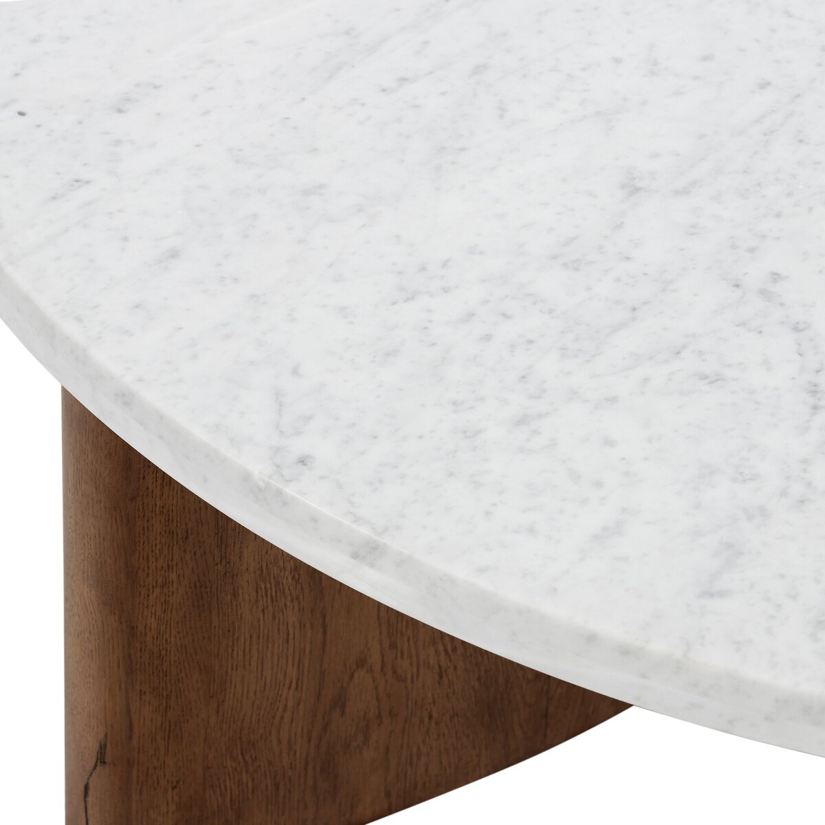 Toli Coffee Table - Italian White Marble - Rustic Fawn Veneer - 228121-008_5