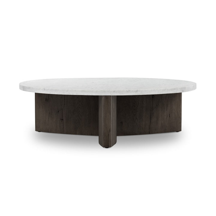 Toli Coffee Table - Italian White Marble - Smoked Black Veneer - 228121-010_2