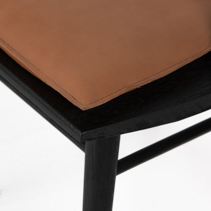 Lewis Windsor Chair - Black Oak - Whiskey Saddle - 228386-017_7