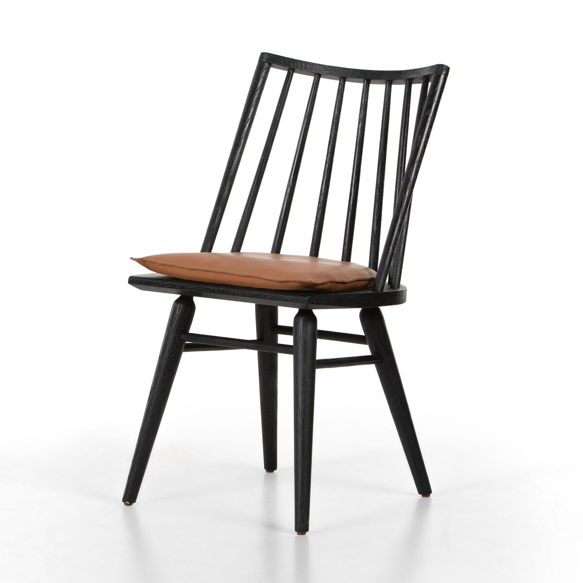 Lewis Windsor Chair - Black Oak - Whiskey Saddle - 228386-017_2