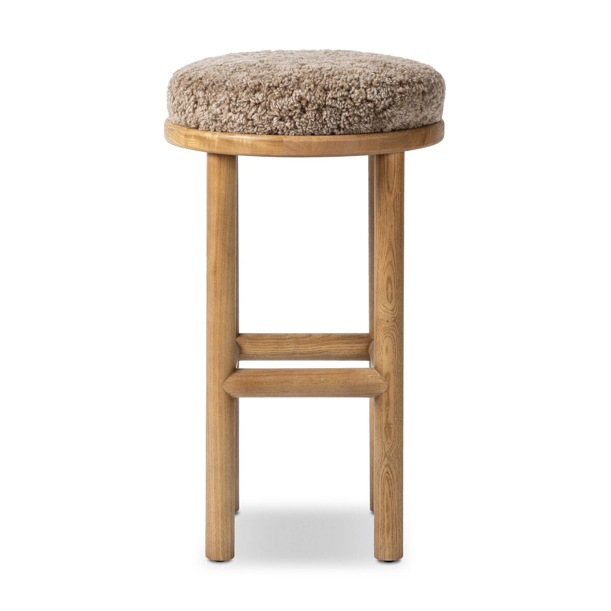 Saldino Bar + Counter Stool - Taupe Shearling - Bar - 228599-005_5