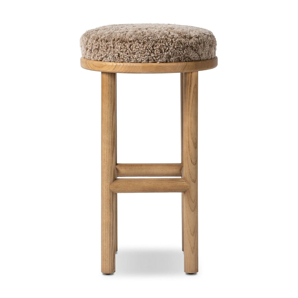 Saldino Bar + Counter Stool - Taupe Shearling - Bar - 228599-005_1