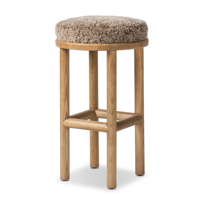 Saldino Bar + Counter Stool - Taupe Shearling - Bar - 228599-005_2