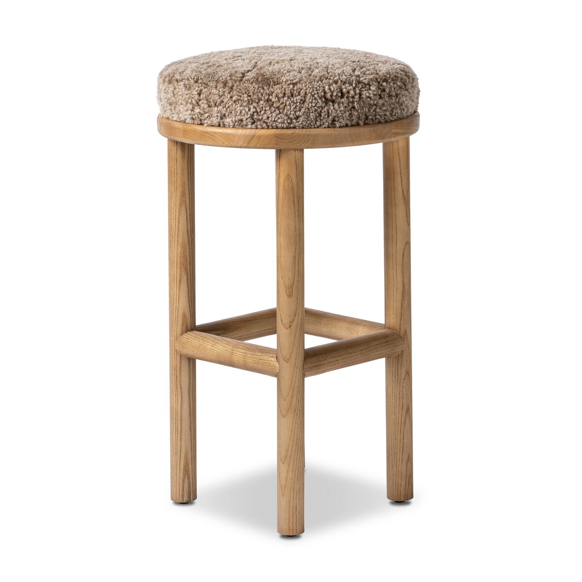 Saldino Bar + Counter Stool - Taupe Shearling - Bar - 228599-005_3